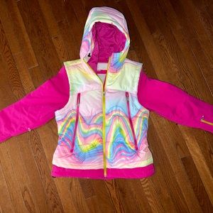 Spyder ski / winter jacket for girls. Size 8.